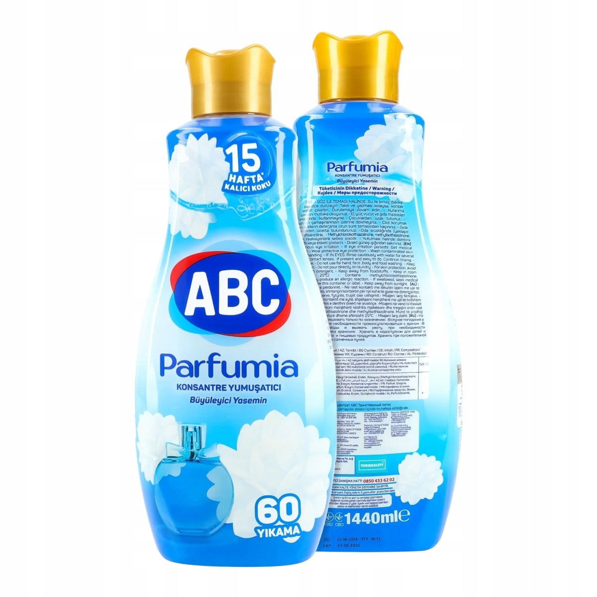Płyn do Płukania Tkanin ABC - Parfumia Jaśmin1,44L 60 prań