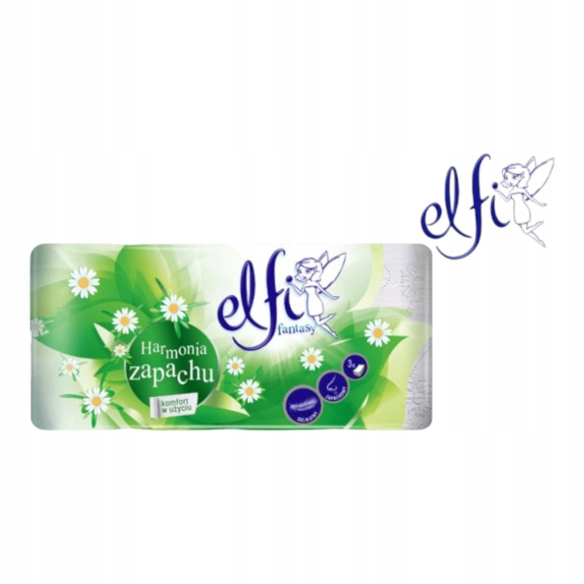 Papier toaletowy Elfi Fantasy Harmonia zapachu 8 rolek 3-warstwowy rumianek