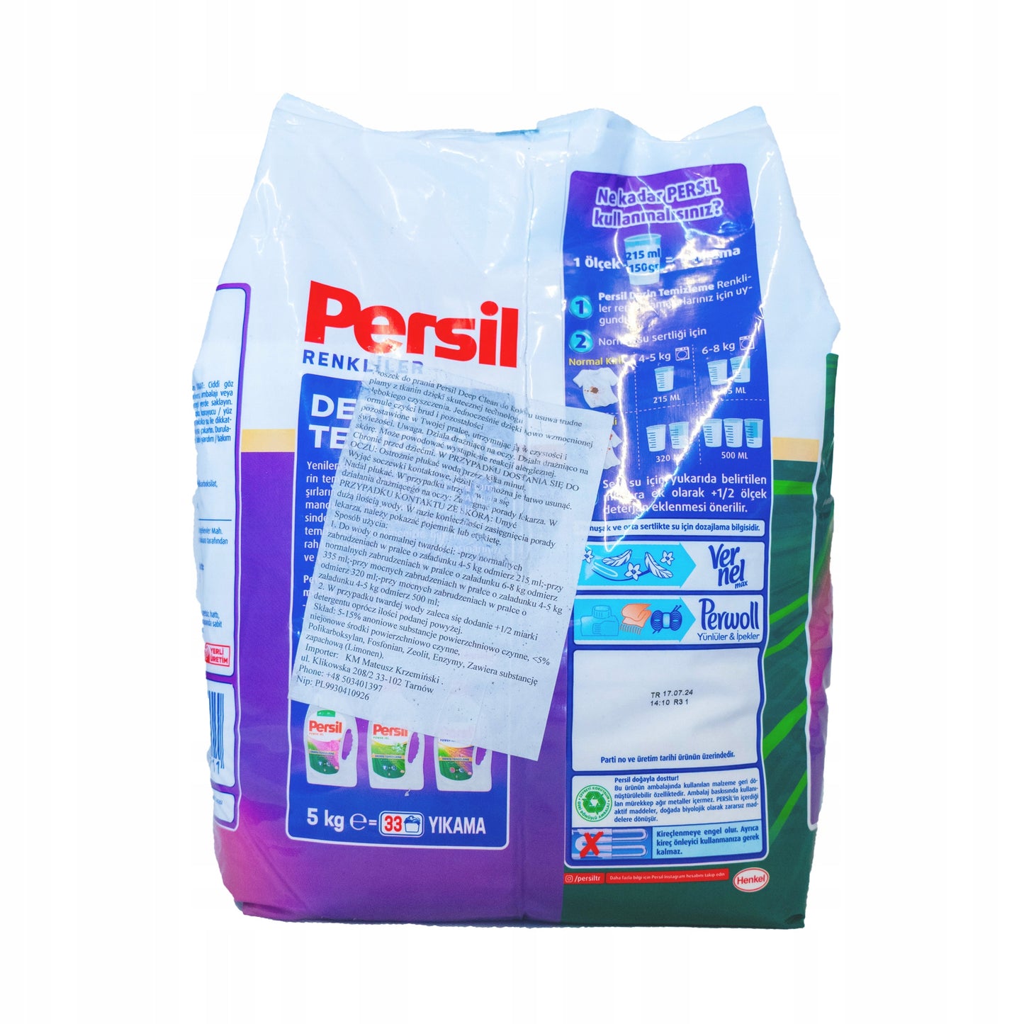 PROSZEK DO PRANIA PERSIL POWDER DETERGENT COLOR 5KG