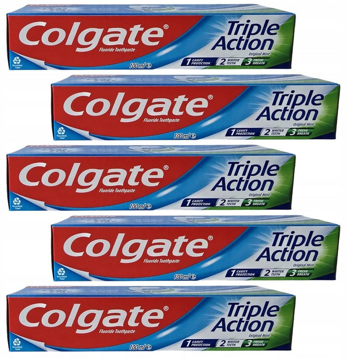 Pasta do zębów Colgate Triple Action 100 ml – Potrójna Moc dla Twojego Uśmiechu