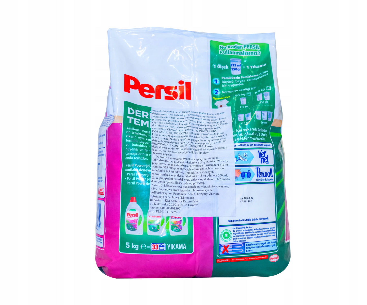 Proszek do Prania Białego Persil Deep Clean Zapachowy Różany 5 kg