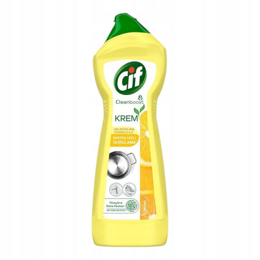 Mleczko do czyszczenia CIF Cleanboost uniwersalne - cytryna 500 ml