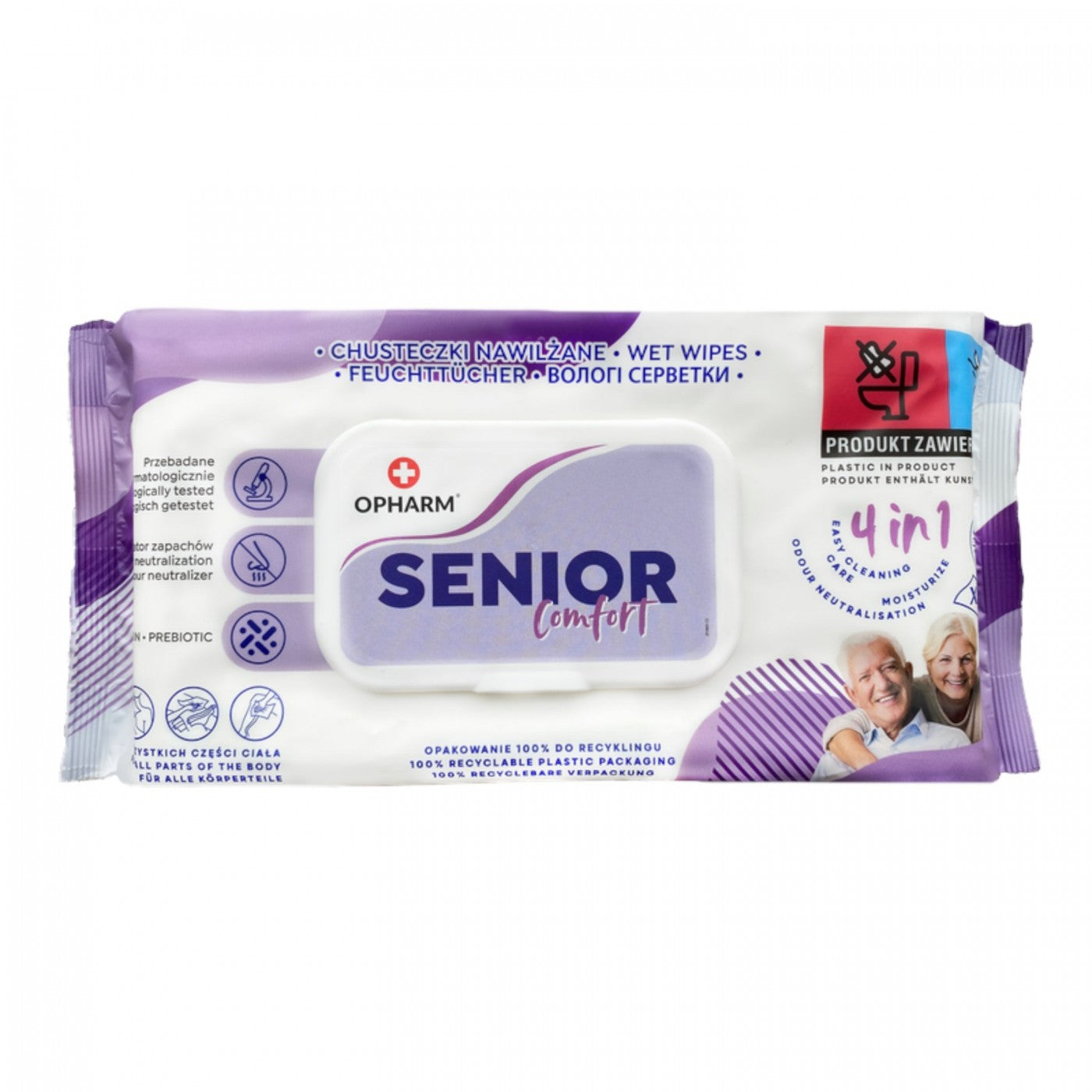 Opharm  Senior Comfort 72 szt - chusteczki higieniczne nawilżane - MADIMED