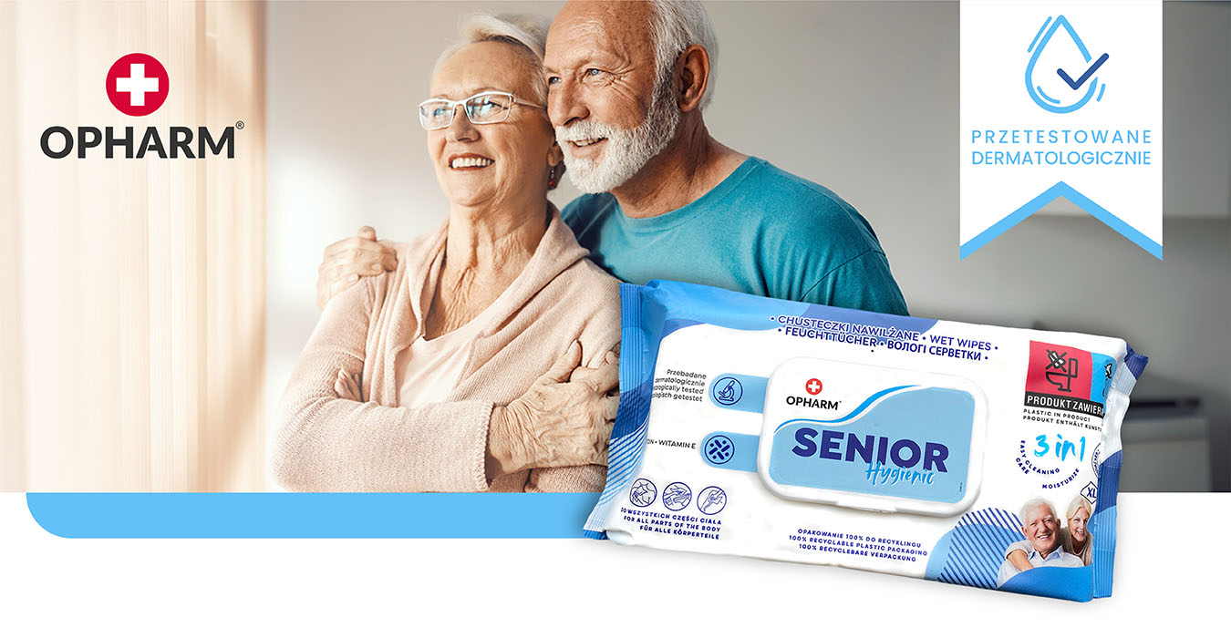 Opharm Senior Hygenic 72 szt - chusteczki higieniczne nawiliżane