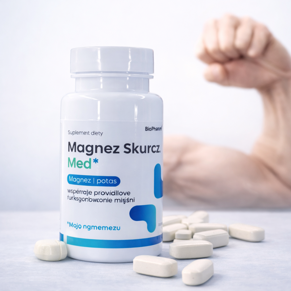 BioPharm Magnez Skurcz MED – Magnez i Potas na Skurcze Mięśni – 60 Tabletek