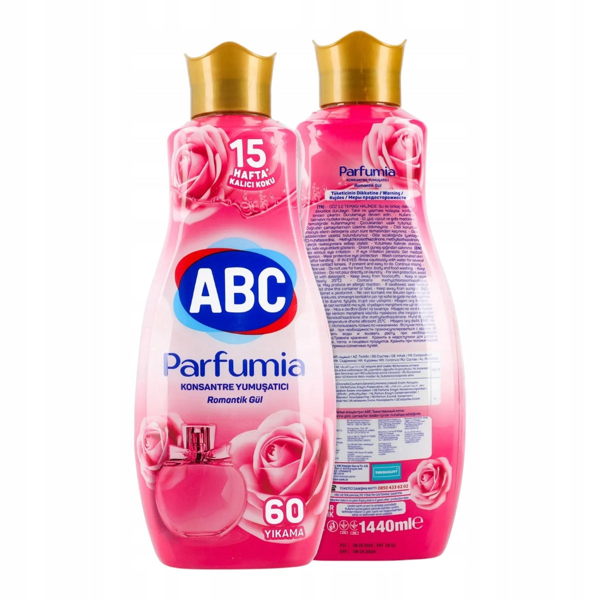 Płyn do Płukania Tkanin ABC - Róża 1,44L 60 prań