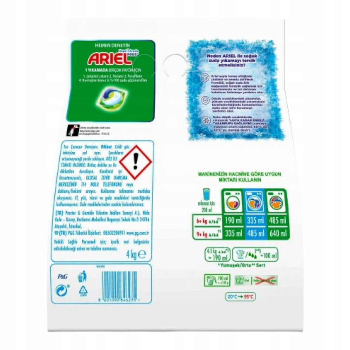 Proszek do prania Ariel do białego 4 kg