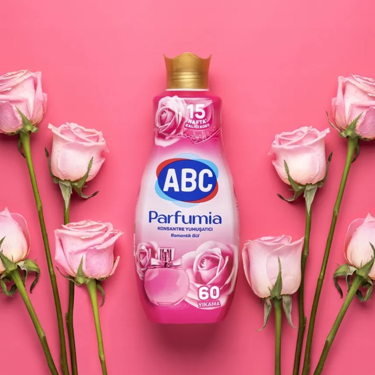 Płyn do Płukania Tkanin ABC - Róża 1,44L 60 prań