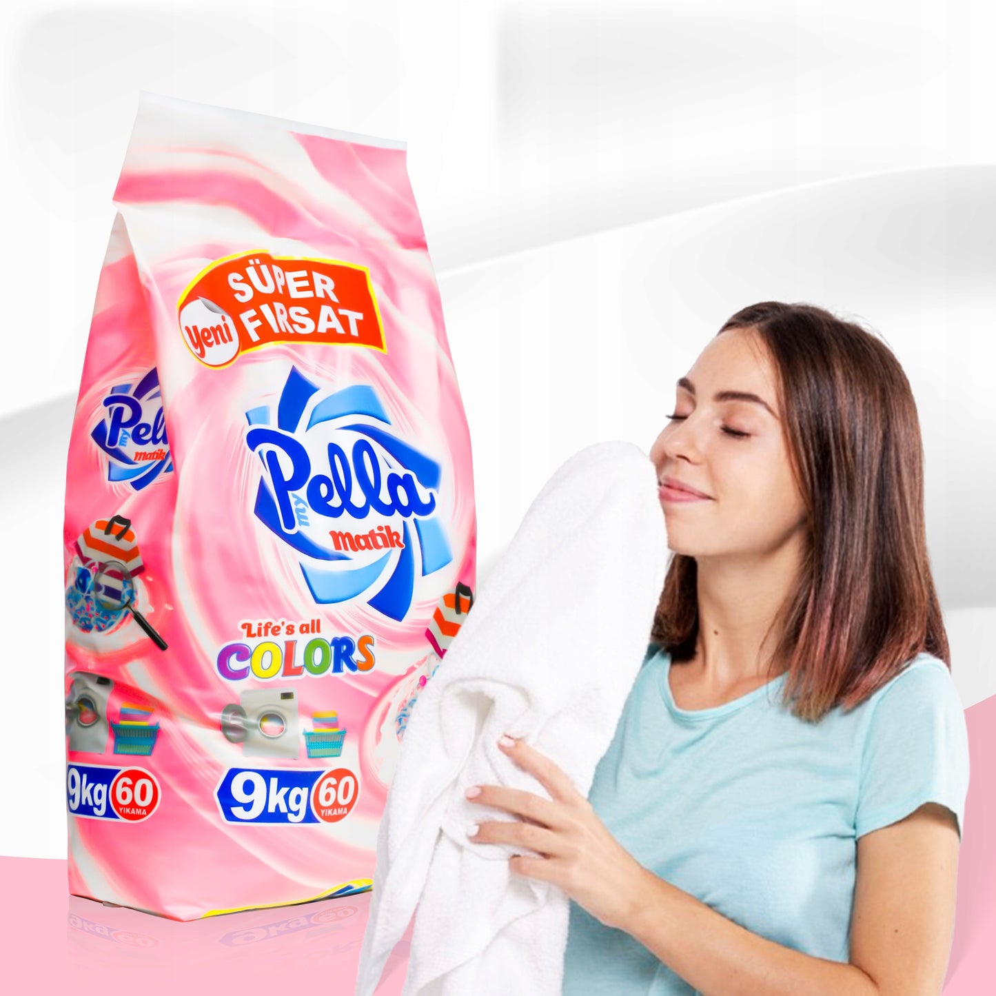 Proszek do prania kolorów My Pella Matik 9kg 60 prań