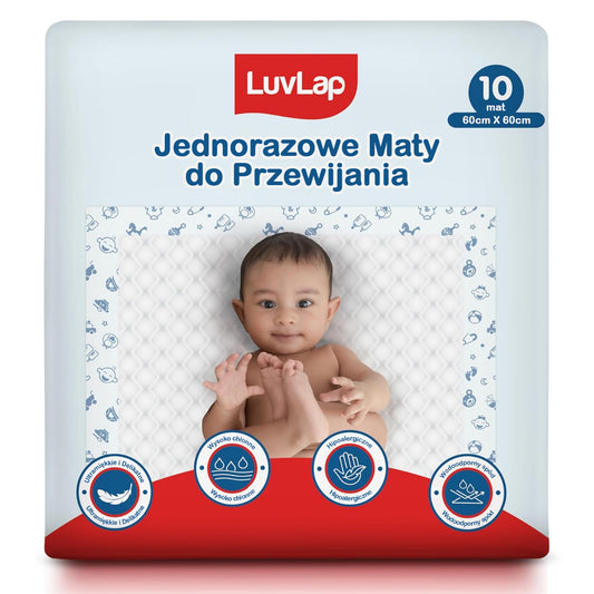 10 szt Jednorazowe maty do przewijania podkłady LuvLap 60x60 cm