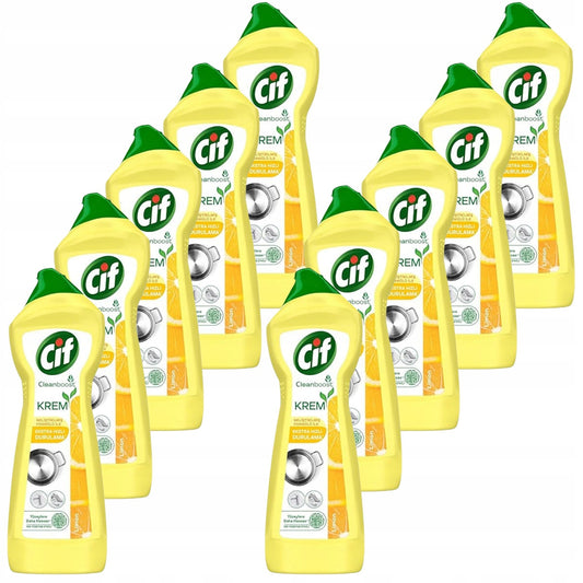 Mleczko do czyszczenia CIF Cleanboost uniwersalne - 10x cytryna 500 ml