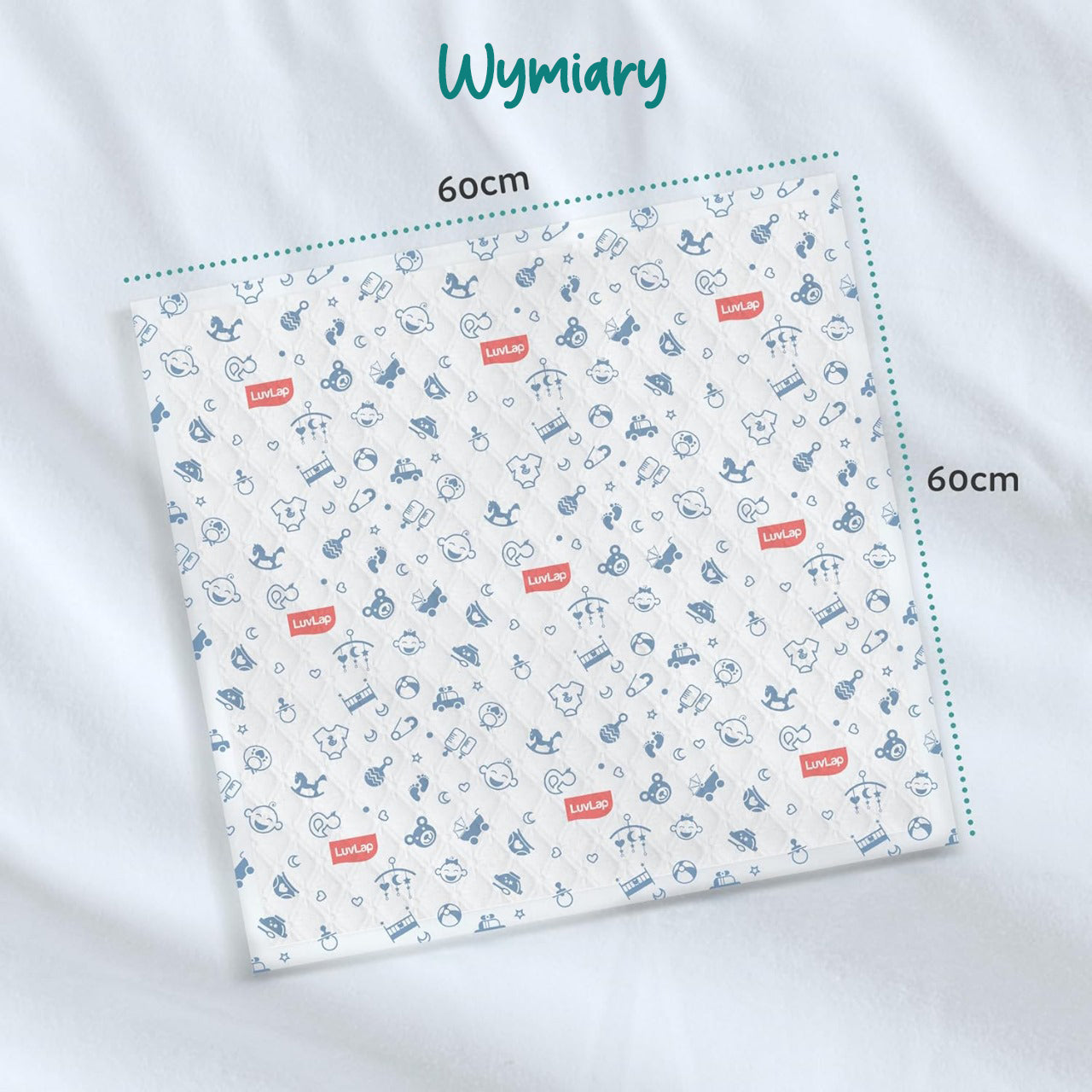 10 szt Jednorazowe maty do przewijania podkłady LuvLap 60x60 cm