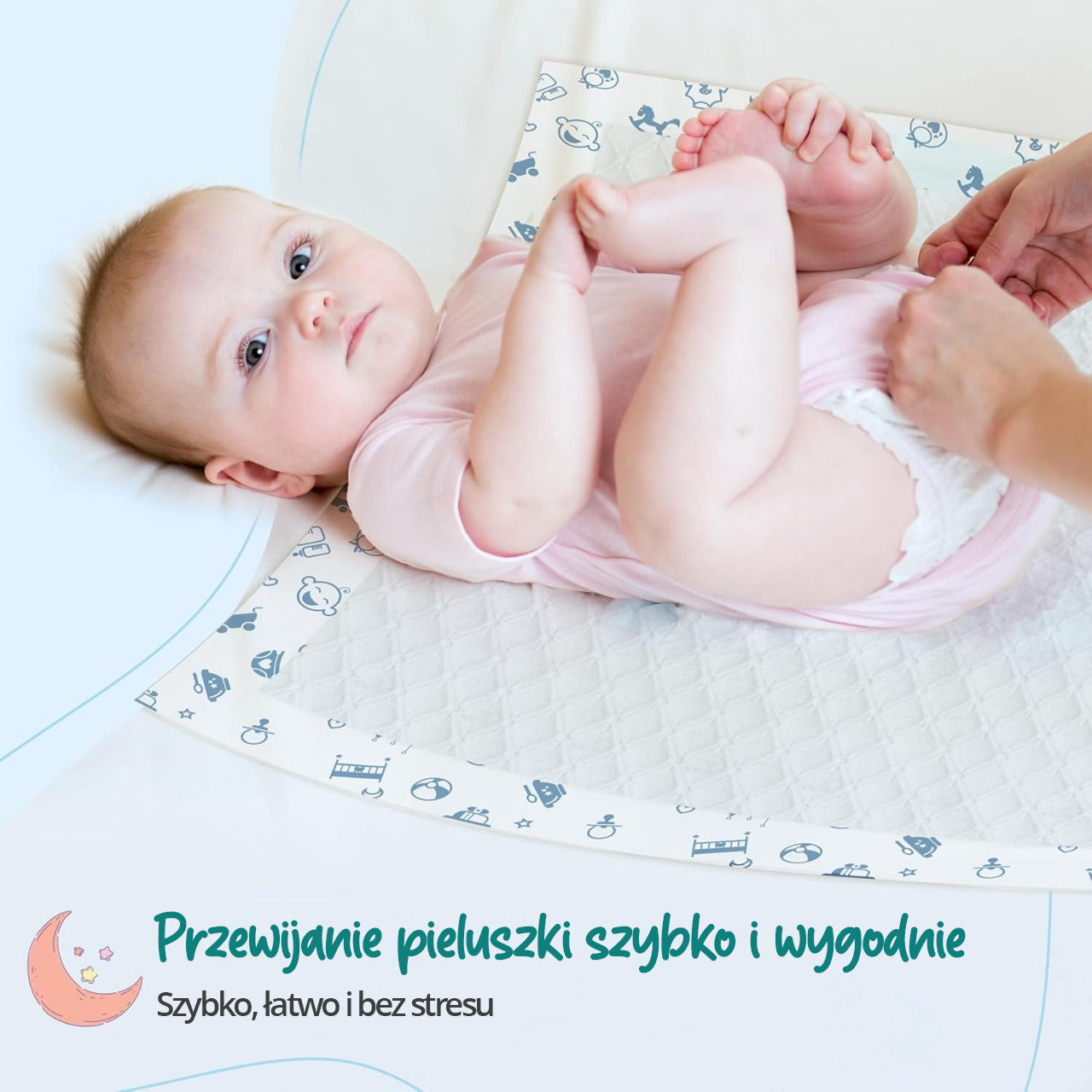 10 szt Jednorazowe maty do przewijania podkłady LuvLap 60x60 cm