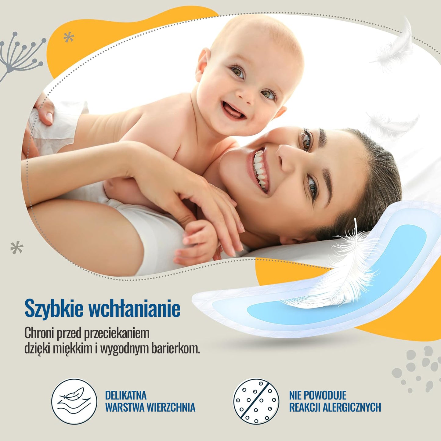 10 szt Podkłady poporodowe podpaski dla mam w okresie połogu chłonne LuvLap