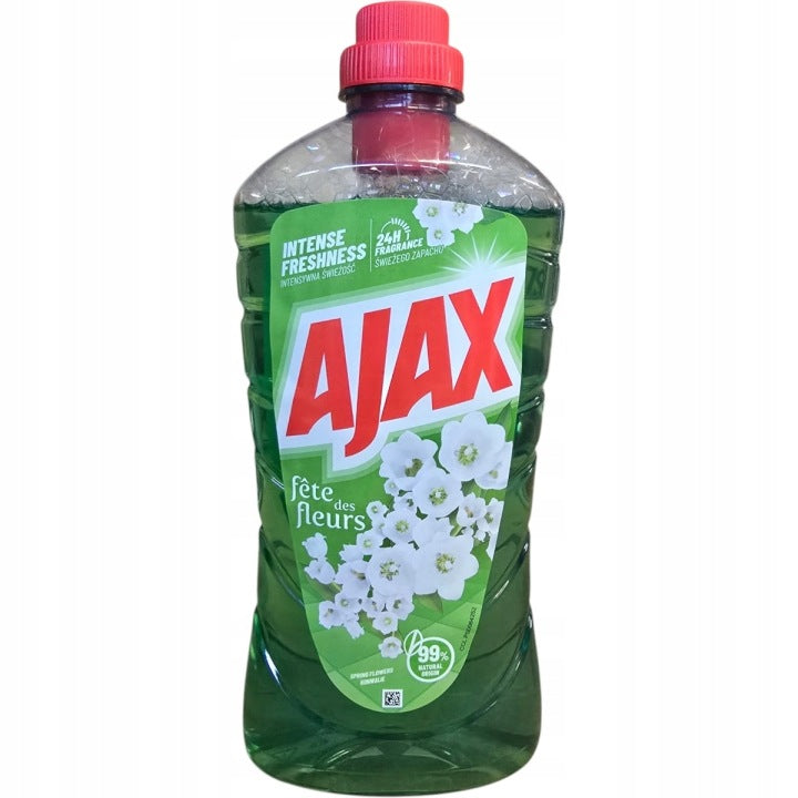 Ajax Płyn do Mycia Podłóg Konwalia 1L uniwersalny Bez Smug 24h Zapachu