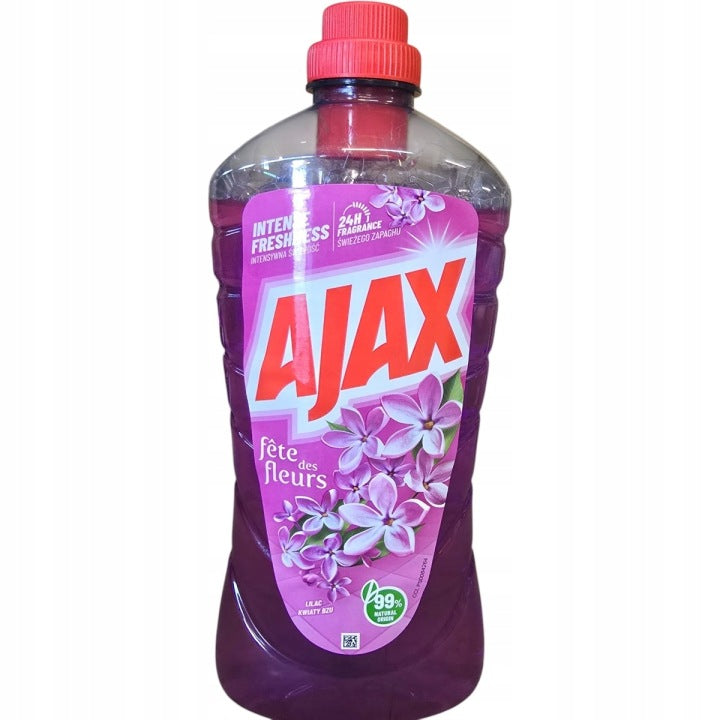 Ajax Płyn do Mycia Podłóg Kwiat bzu uniwersalny 1L Bez Smug 24h Zapachu