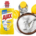 Ajax Płyn do Mycia Podłóg boost cytryna soda 1L Bez Smug 24h Zapachu