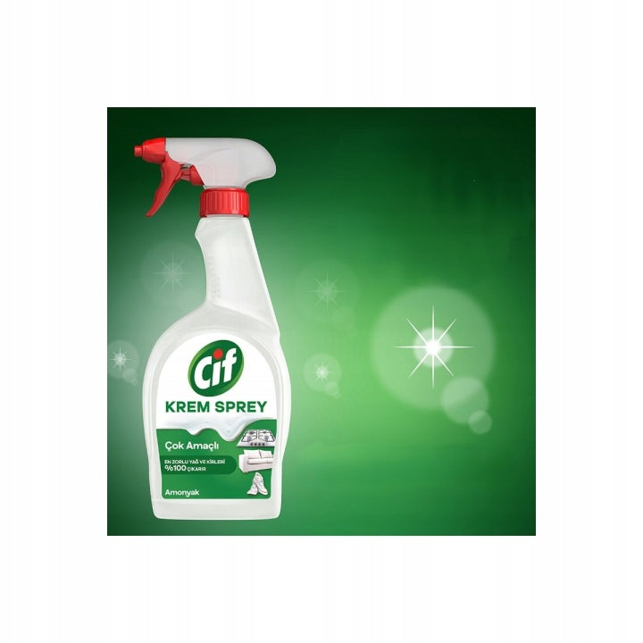 CIF Krem Spray 750 ml Uniwersalny z Amoniakiem Na Tłuszcz do czyszczenia
