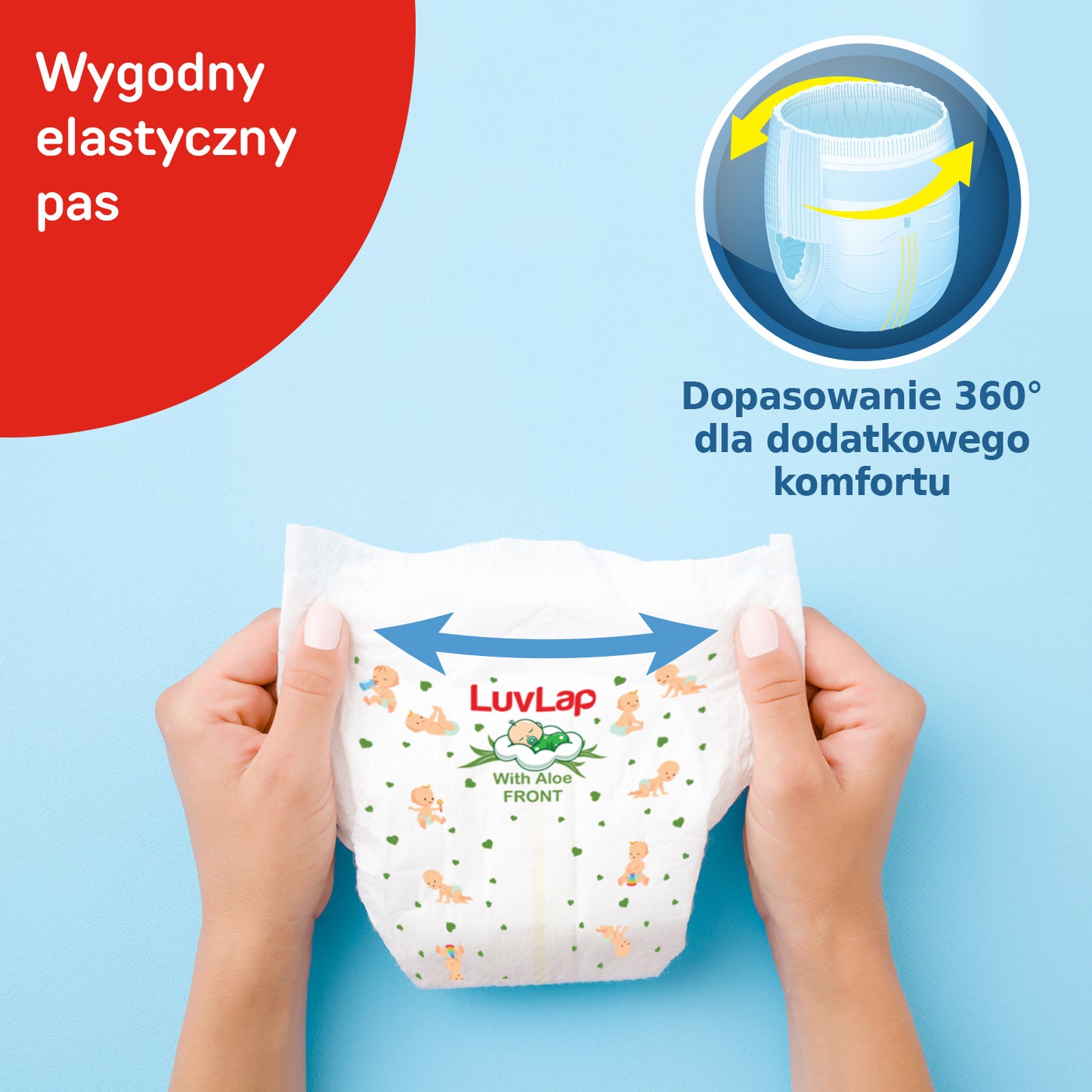 Pieluchomajtki dla dzieci LuvLap z aloesem 12h ochrony