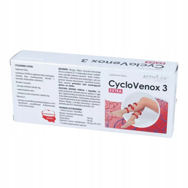 CycloVenox 3 Extra Activlab 60 kaps ciężkie nogi krążenie żylaki zmęczenie