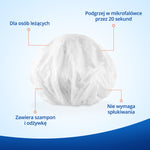 EasyFlow Czepek 2w1 do mycia włosów bez wody z szamponem i odżywką – 10 szt. dla osób leżących i chorych