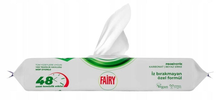 Duże Wkłady do mopa Fairy chusteczki nawilżane jednorazowe Lawenda 50 szt.