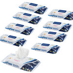 EasyFlow Chusteczki 8x50 szt. nawilżane Easyflow 3w1 do mycia ciała dla seniorów i pacjentów leżących – duży rozmiar, bez alkoholu, z aloesem i rumiankiem