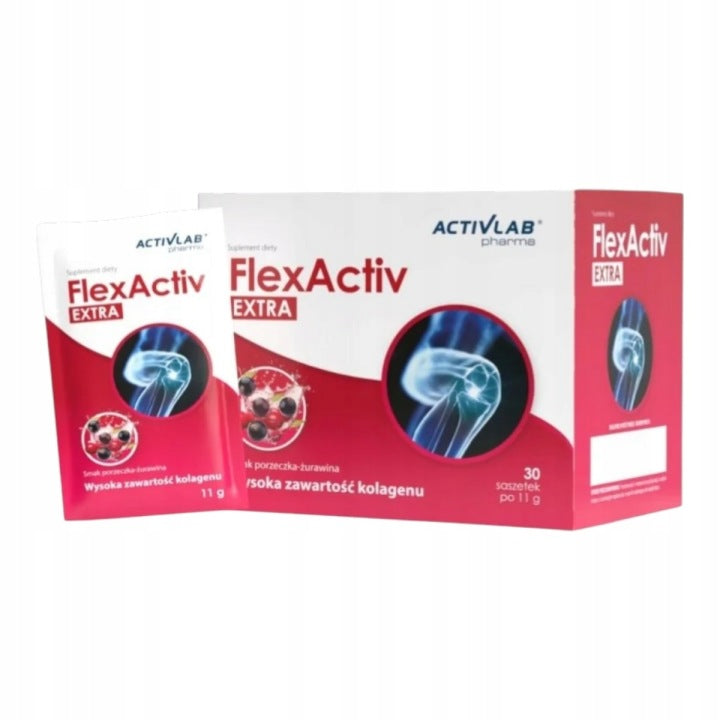 FlexActiv Extra Activlab 30 sasz kolagen na stawy porzeczka żurawina