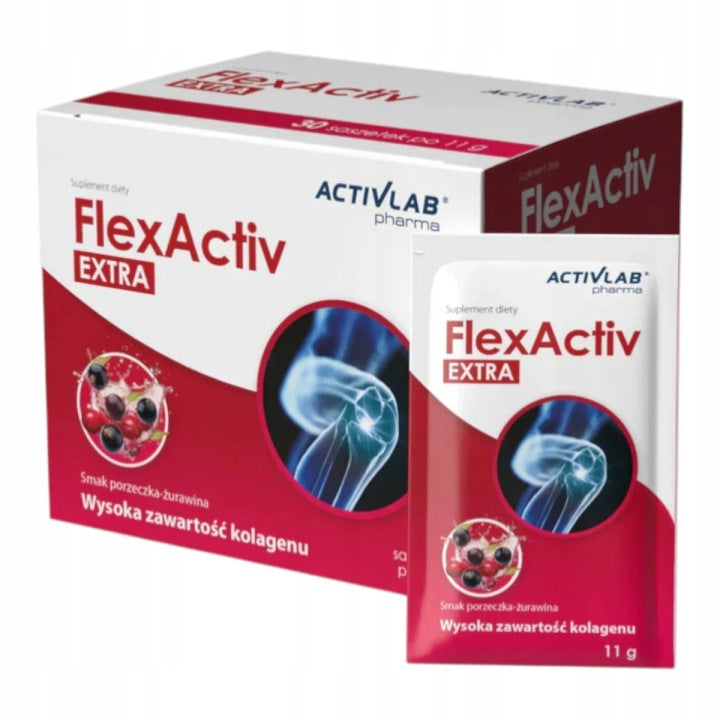 FlexActiv Extra Activlab 30 sasz kolagen na stawy porzeczka żurawina