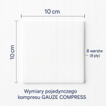 Kompresy gazowe niejałowe 10x10cm 8-warstwowe medyczne 100 szt.