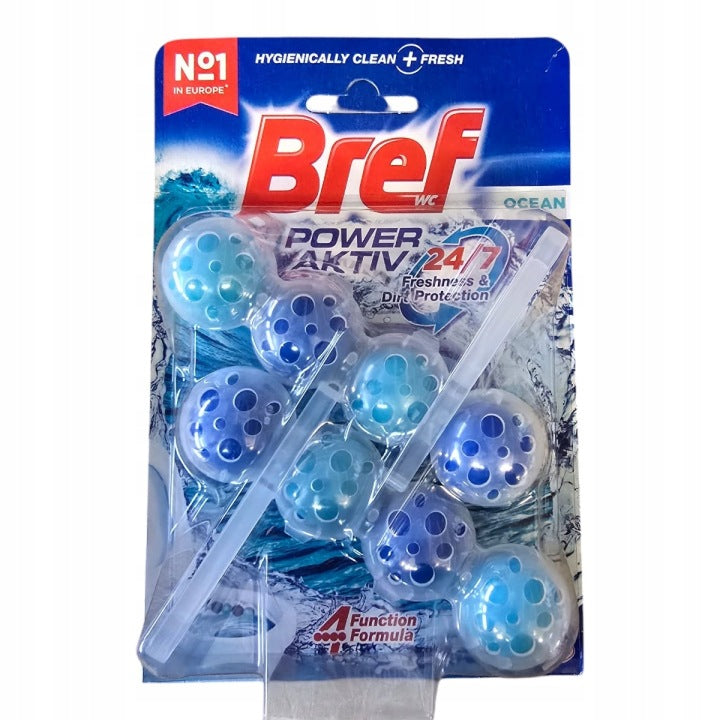 Kostki zawieszki do wc toalety Bref Power Aktiv Ocean 2x50g morski