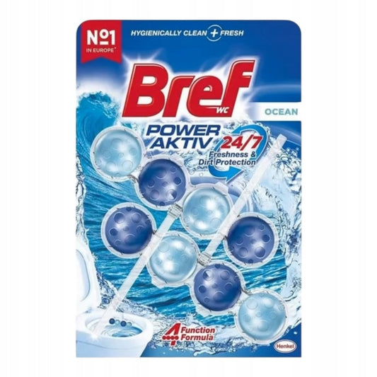 Kostki zawieszki do wc toalety Bref Power Aktiv Ocean 2x50g morski
