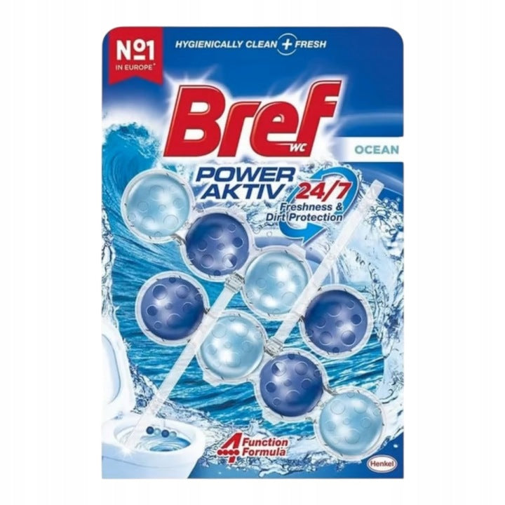Kostki zawieszki do wc toalety Bref Power Aktiv Ocean 2x50g morski