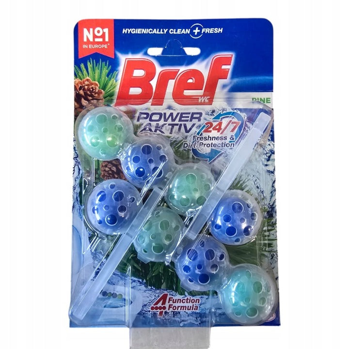 Kostki zawieszki do wc toalety Bref Power Aktiv Pine 2x50g sosna