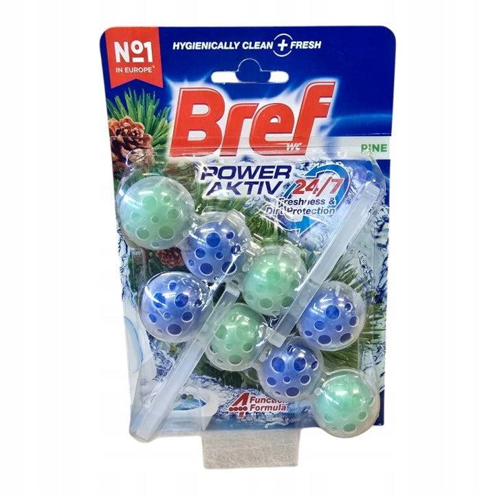 Kostki zawieszki do wc toalety Bref Power Aktiv Pine 2x50g sosna