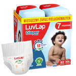 Pieluchomajtki dla dzieci LuvLap z aloesem 12h ochrony (zapas miesięczny)