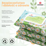 Nawilżany papier toaletowy rumiankowy Opharm 52 szt.