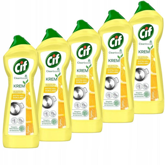 Mleczko do czyszczenia CIF Cleanboost uniwersalne - 5x cytryna 500 ml (Kopia)