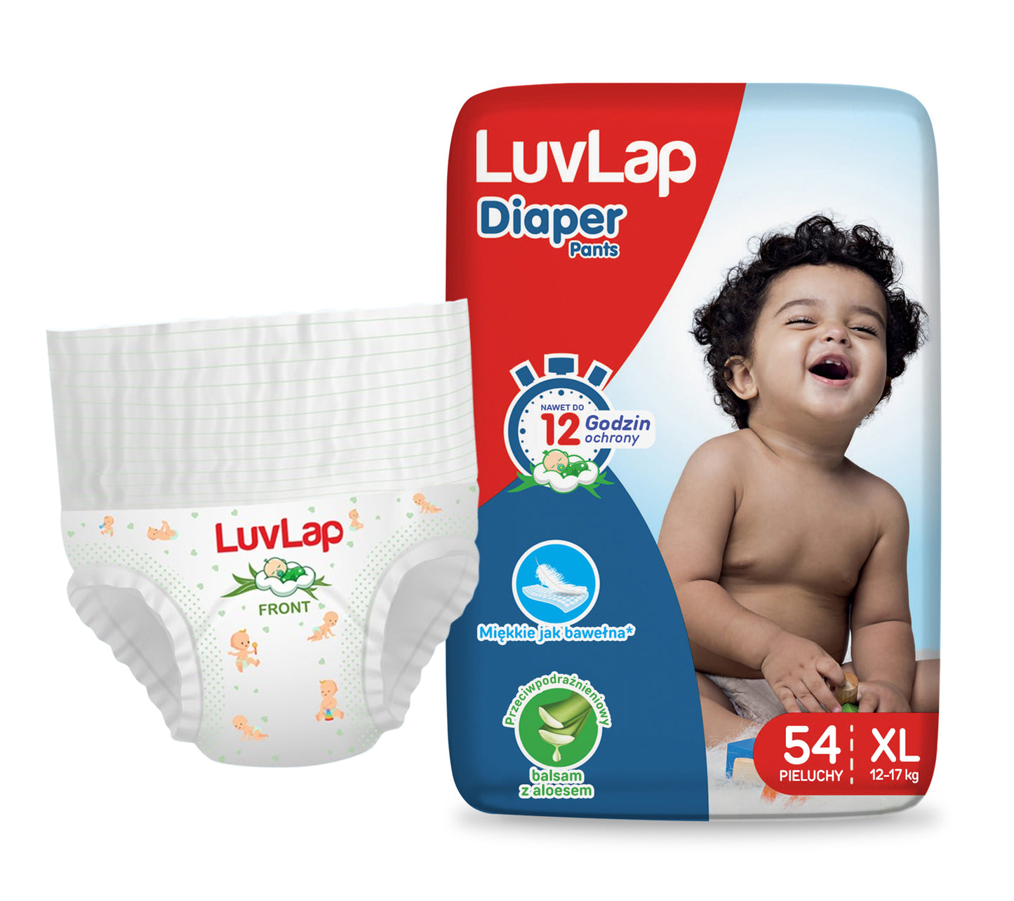 Pieluchomajtki dla dzieci LuvLap z aloesem 12h ochrony
