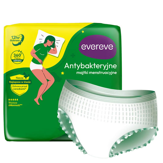 10 szt. - Nocne majtki chłonne menstruacyjne antybakteryjne dla kobiet - EVEREVE